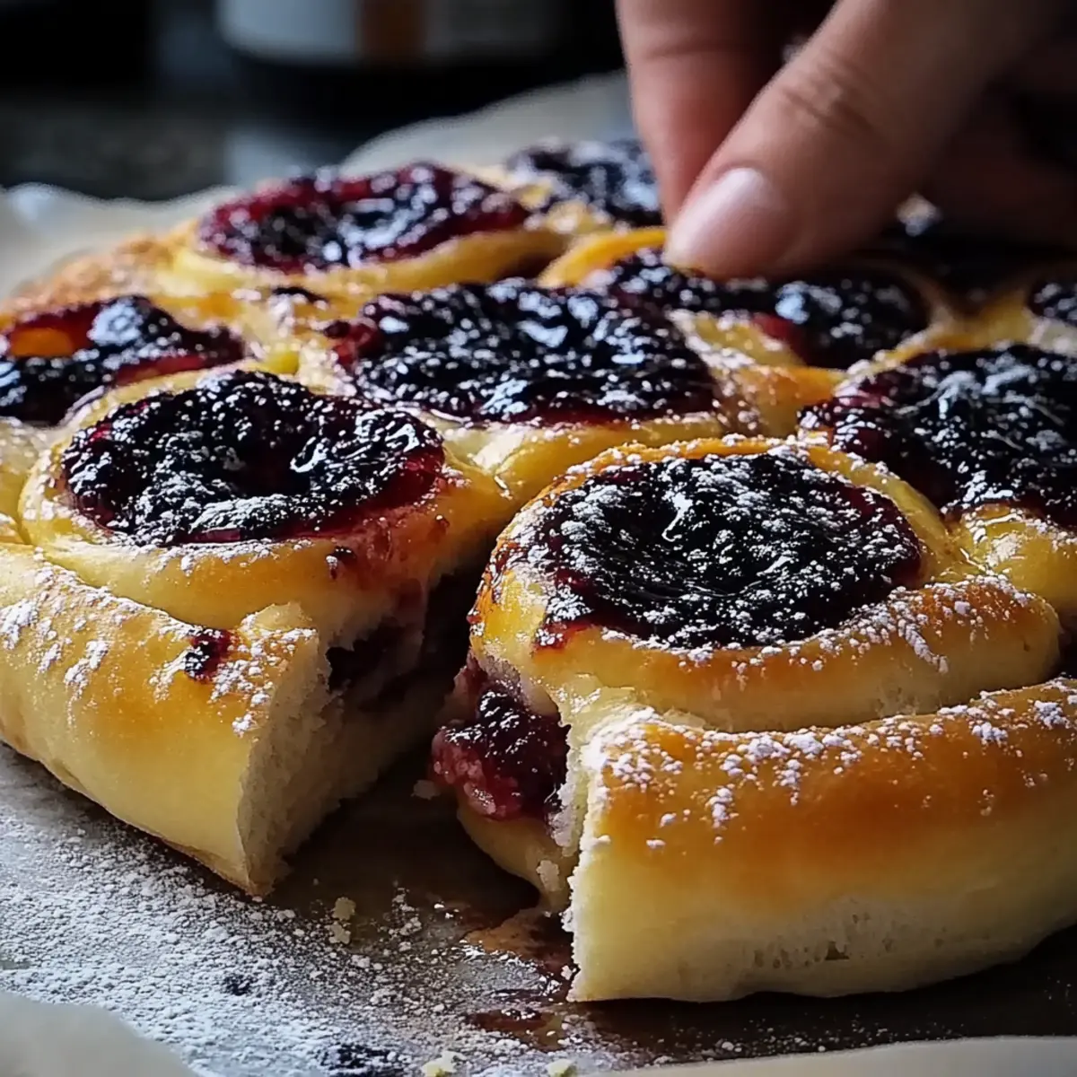 Sourdough Discard Lemon Blueberry Rolls