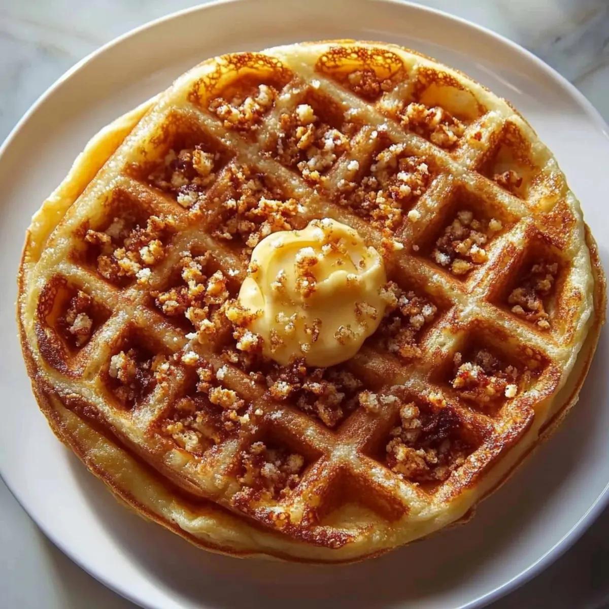 Spiced Pumpkin Waffles with Brown Butter Maple Syrup