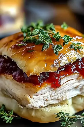 Thanksgiving Leftover Turkey Cranberry Sliders