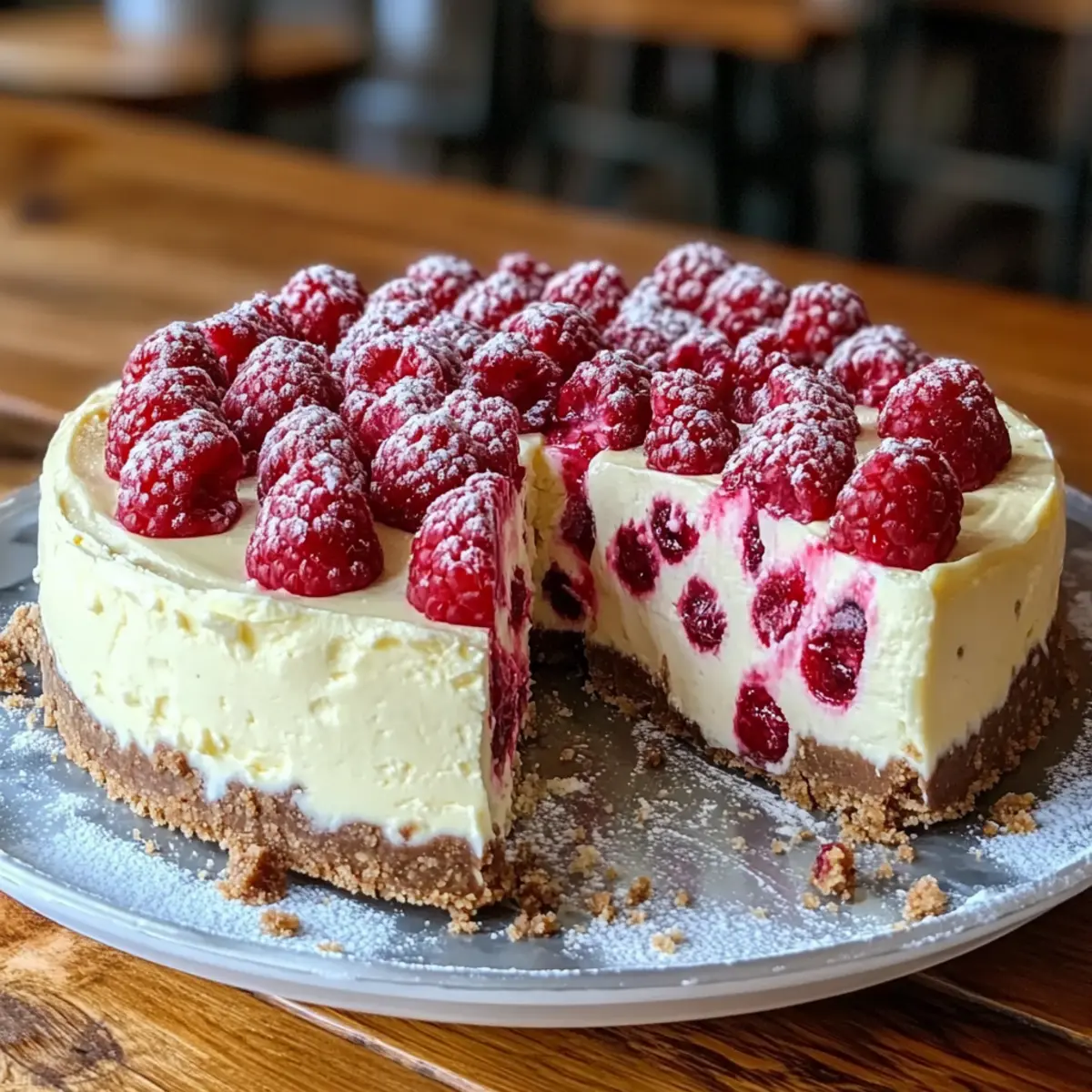 White Chocolate Raspberry Cheesecake