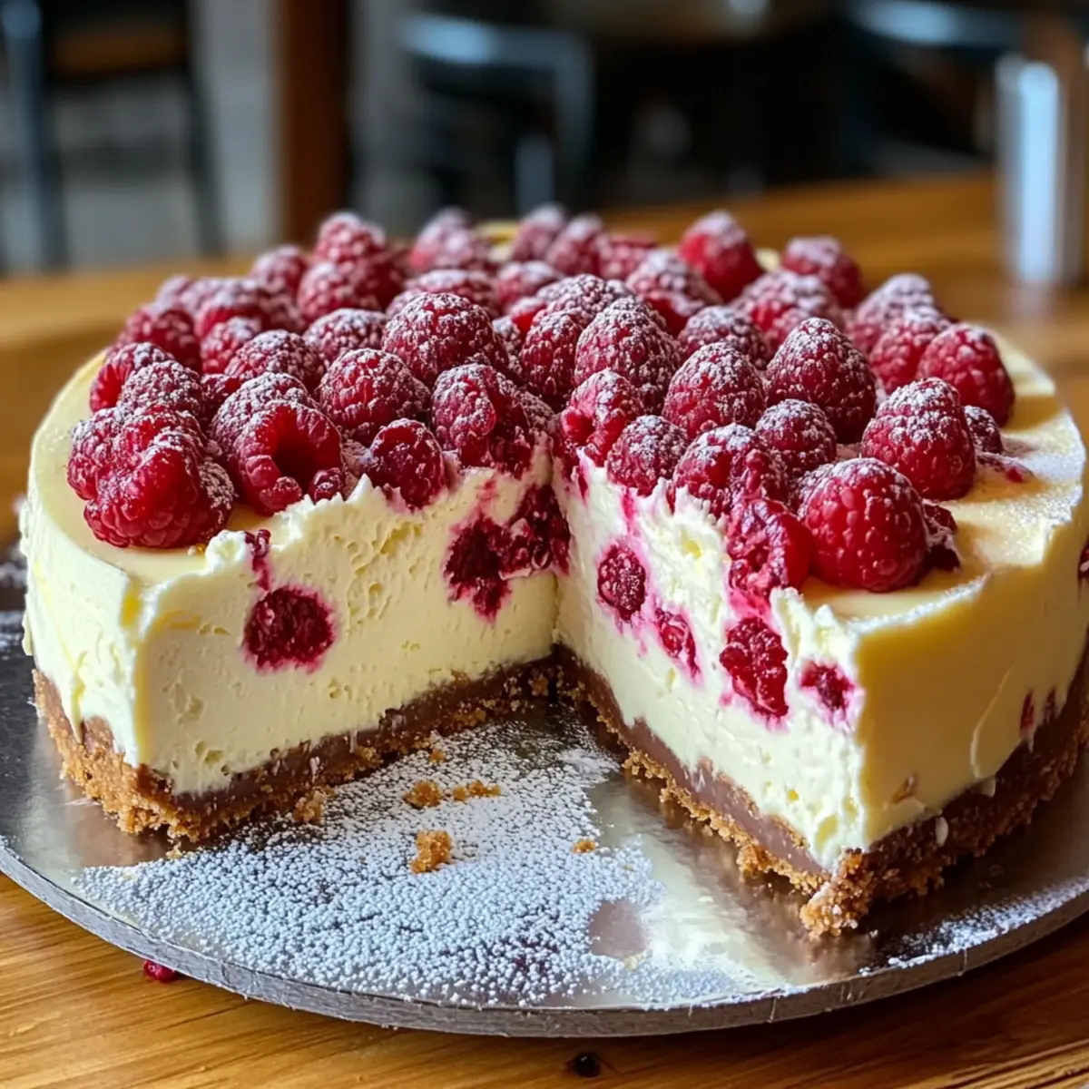 White Chocolate Raspberry Cheesecake
