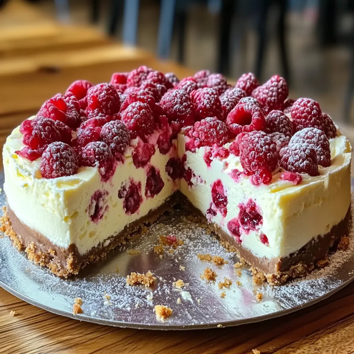 White Chocolate Raspberry Cheesecake
