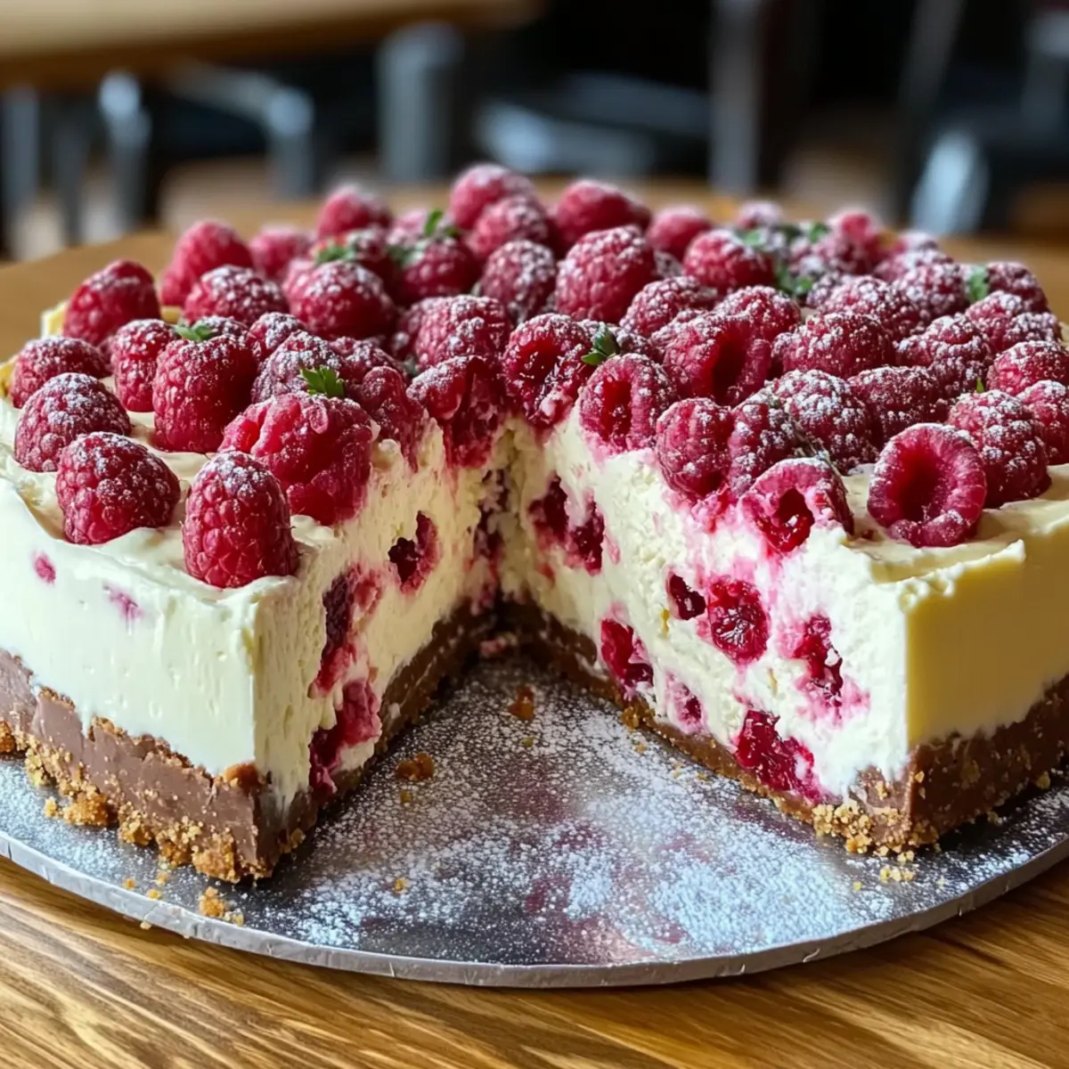 White Chocolate Raspberry Cheesecake