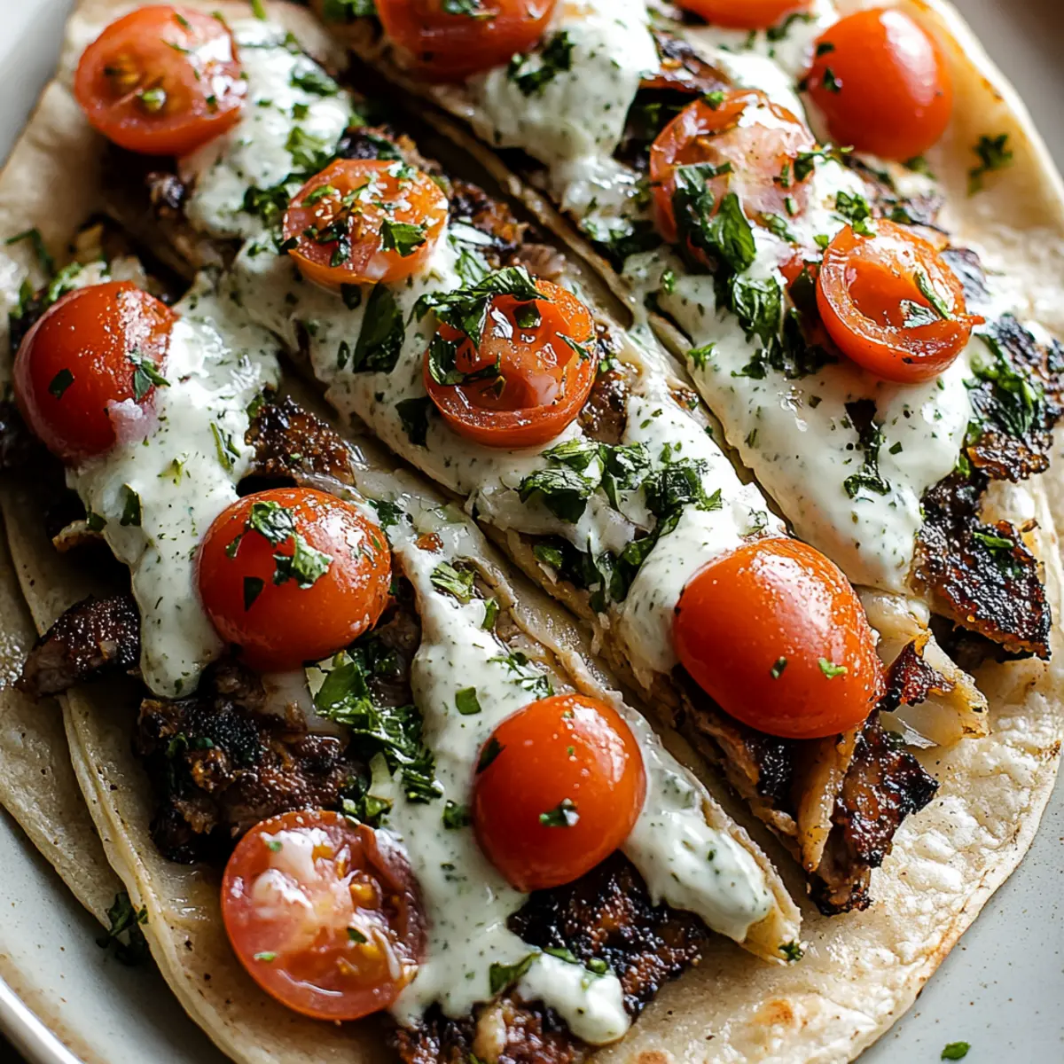 Jicama Steak Tacos with Lime Crema