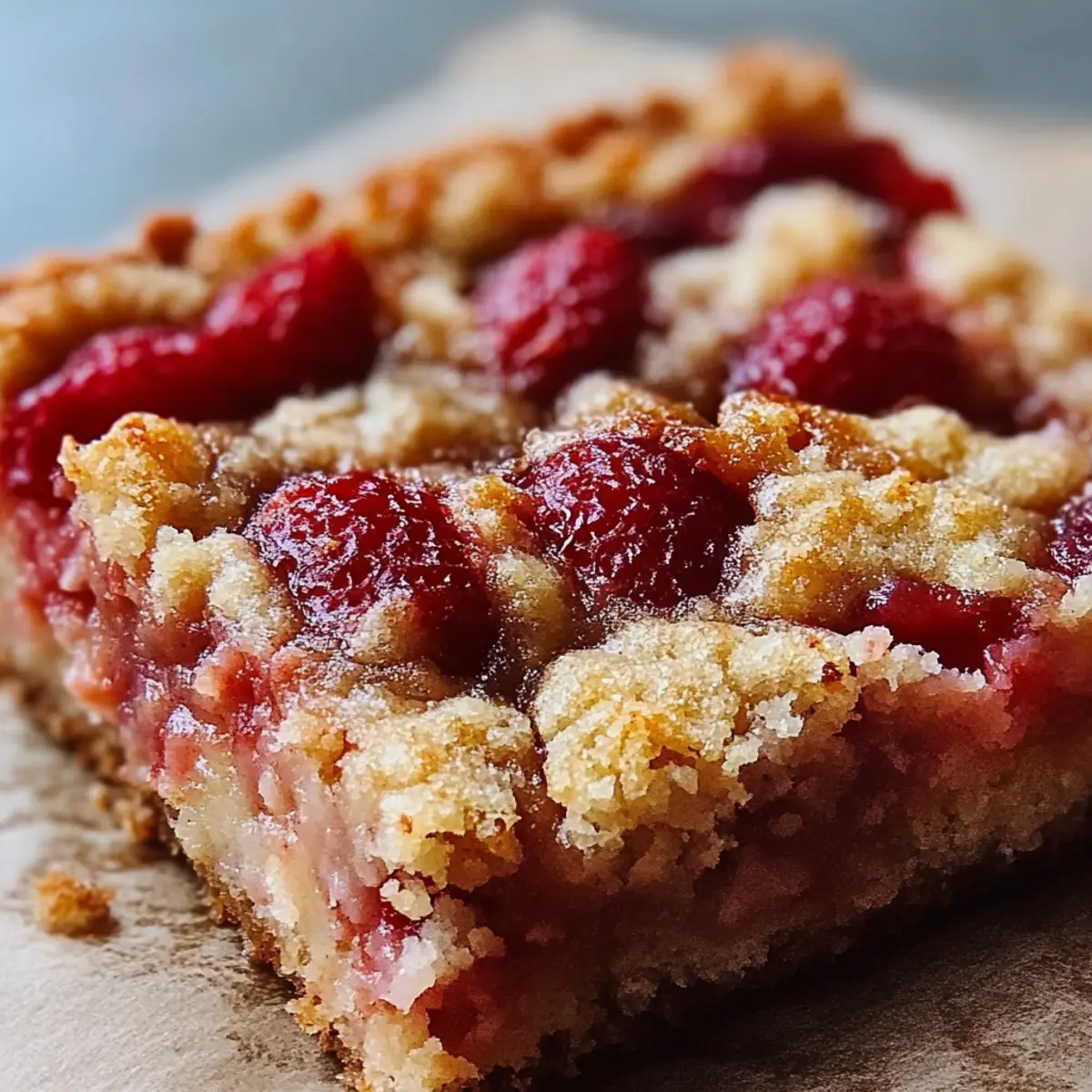 Strawberry Oatmeal Crumble Bars
