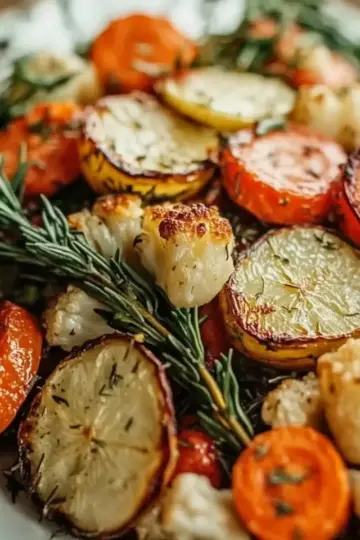 Garlic Herb Roasted Potatoes, Carrots, and Zucchini