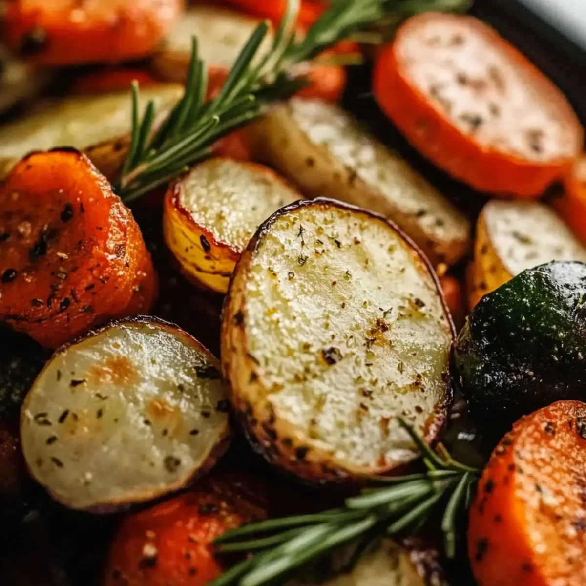 Garlic Herb Roasted Potatoes, Carrots, and Zucchini