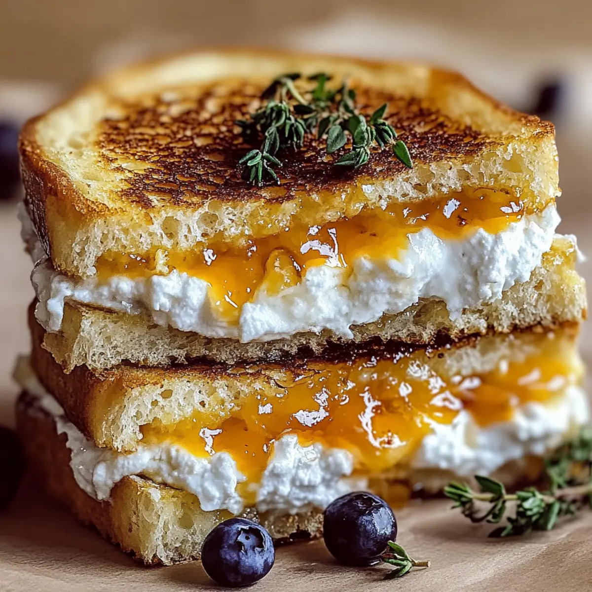 Goat Cheese Grilled Cheese with Honey