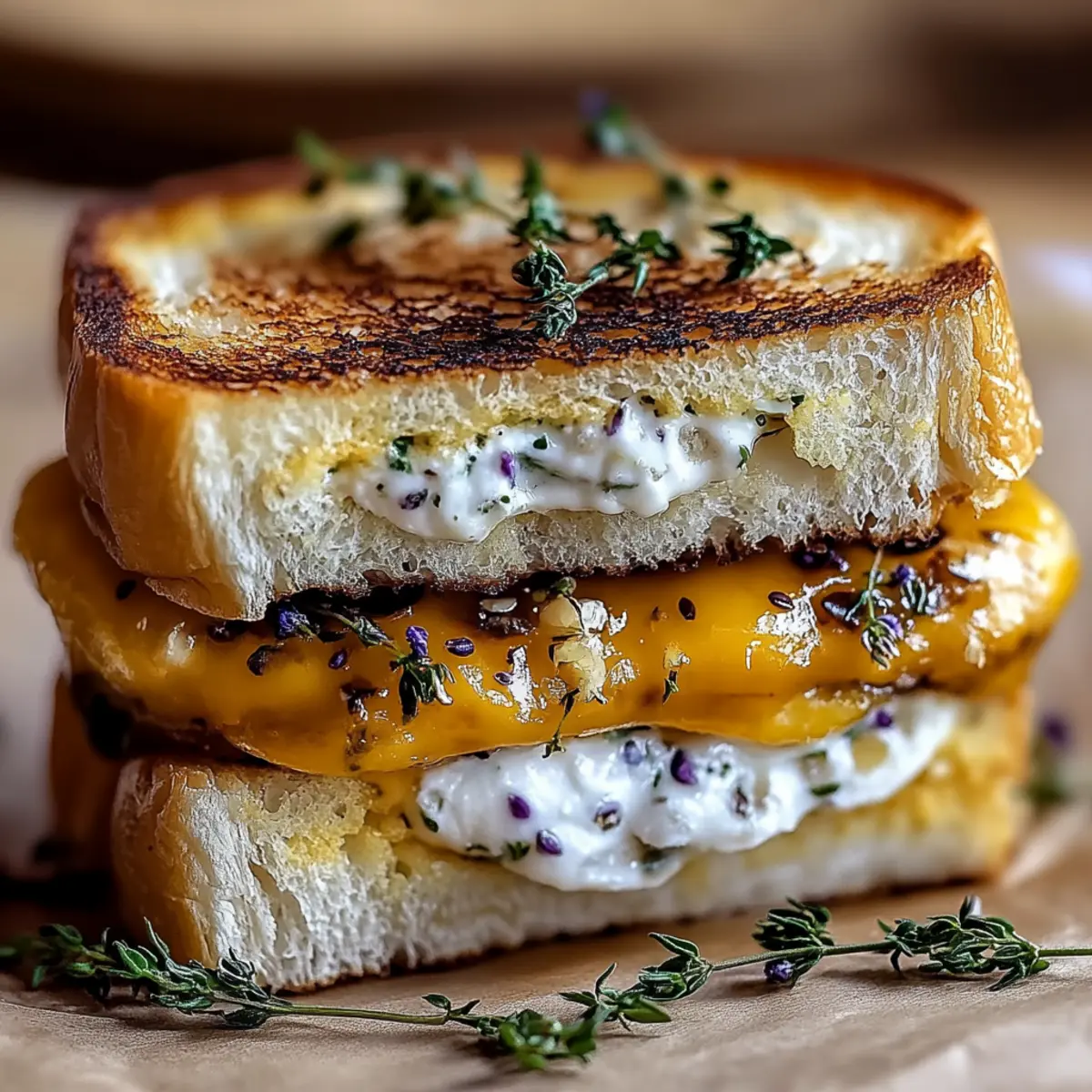 Goat Cheese Grilled Cheese with Honey