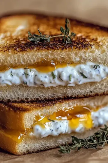 Goat Cheese Grilled Cheese with Honey
