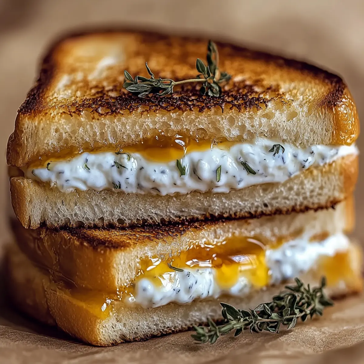 Goat Cheese Grilled Cheese with Honey