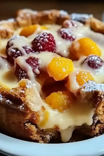 Peach Bread Pudding