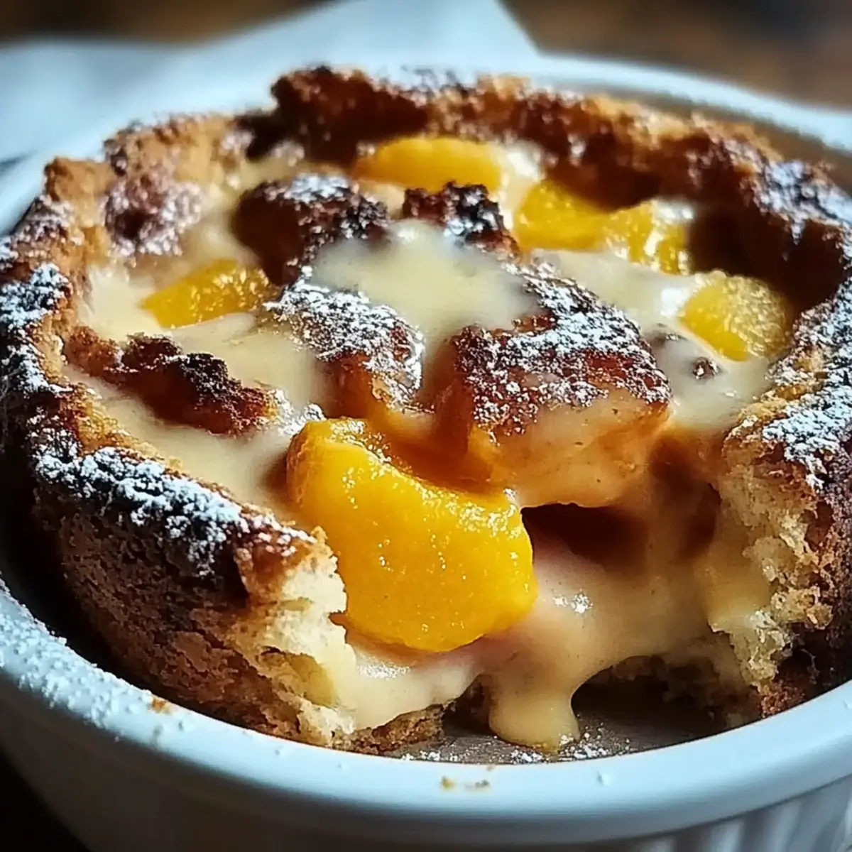 Peach Bread Pudding