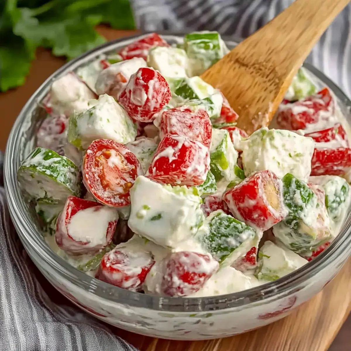 Creamy BLT Potato Salad with Turkey Bacon